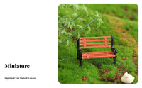 Miniature Bench Realistic Detailing Miniature Landscape Bench Decorative Lichen Landscape Ornament for Crafters, Dollhouses