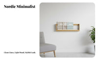 Wall-Mounted Book Ledge Multi-Functional Wall-Mounted Magazine Sling for Renters