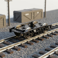 Easy to Install Unpowered Truck Long-Lasting HO Scale Truck Alloy Metal Wheel Truck for Hobby Workbench