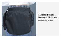 Plastic Buckle Three-Pocket Apron Polyester Storage Apron Easy to Clean Adjustable Waist Pouch Lightweight