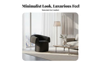 Light Luxury Upholstered Barrel Chair Signature design Indoor Seating Comfortable Modern Design for Homeowners, Adults, Readers, Living Room, Hotel, Lounge Area, Bedroom
