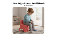 Stackable Design Cartoon Face Round Stool Non-Slip Feet children's Furniture Lightweight Footrest Rounded Edges for young children, Boys and youths, Parents, Living Room, Entryway, Bedroom, play area