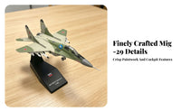 MiG-29 Model 1:100 Scale Jet Model Alloy and Warplane Reproduction
