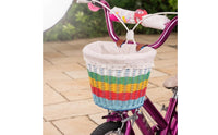 Children's Front Cycle Basket Easy to Install Kids Bike Basket Riding Accessory for Young Children, Girls