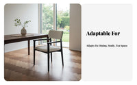 Upholstered Wood Armchair Italian design Desk Chair Minimalist Design Multi-Use for home dwellers