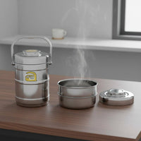 Stainless Steel Thermal Lunch Box Large Capacity Insulated Food Container Multi-Compartment Bento Box Leak-Resistant