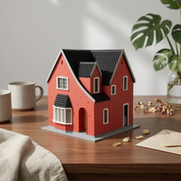 1:64 Scale House Model Detailed Building for Diorama, Collectors