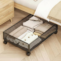 Wheeled Under-Bed container with casters Rolling Storage container Space-Saving for Dorm Room