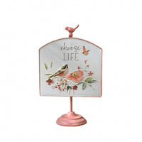 Wooden Birdhouse Ornament Painted Birdhouse with Floral Motif for Gardeners