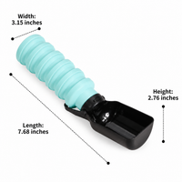 Dog Water Bottle, Portable Pet Water Bottle for Walks & Road Trips, Silicone Dog Travel Water Bottle with Integrated Dispenser, Blue