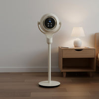 Voice-Activated Floor Fan Widespread Oscillation Handheld Controller Control Fan Adjustable Speeds Energy Saving