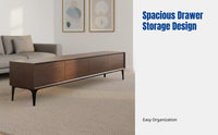 Modern Minimalist TV Cabinet & Coffee Table Set, Nordic Style, Multi-Functional Storage, For Small Apartments