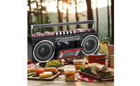 Twin Speakers Portable Radio Cassette Recorder Stereo Sound Bluetooth Cassette Player Recorder Multiple Power Options for Seniors