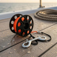 30 Meter Line SMB Reel Double-Ended Hook BCD Reel POM Plastic Underwater Gear Black Body