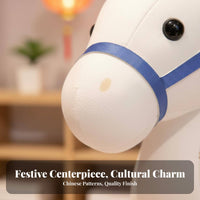 Year of the Horse Symbol Auspicious Gift Chinese Astrological Horse Stuffed Celestial New Year Symbol Doll Good Fortune Symbol