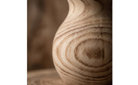 Wooden Flower Vase Handcrafted Wooden Centerpiece Vase Rustic-Simple Vessel for Home Stylists, Simplicity Lovers, Dining Table, Shelf, Entryway