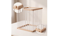 4 Panels Quadrilateral Pet Enclosure Open-Bar Wooden Playpen Fashionable Pet Enclosure for Young Dogs, Pets, Living Room, Balcony, Hallway