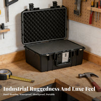 Shock-Resistant Waterproof Hard Case Dustproof Instrument Protection Box Heavy-Duty for Professionals, Technicians, Transportation, Boating