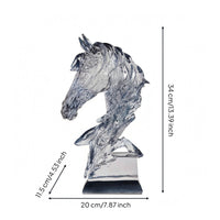 Horse-Head Sculpture Solid Base Horse Head Sculpture Transparent Home Decor