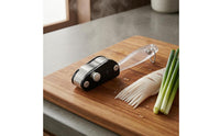 Transparent Handle Scoring Cutter Metal Blades Multi-Blade Cutter Enclosed Design Manual Food Cutter Hanging Chain