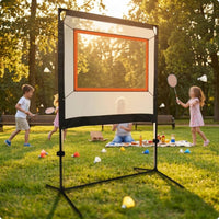 Metal Frame Portable Badminton Practice Net Ground Stakes Included Badminton Target Net