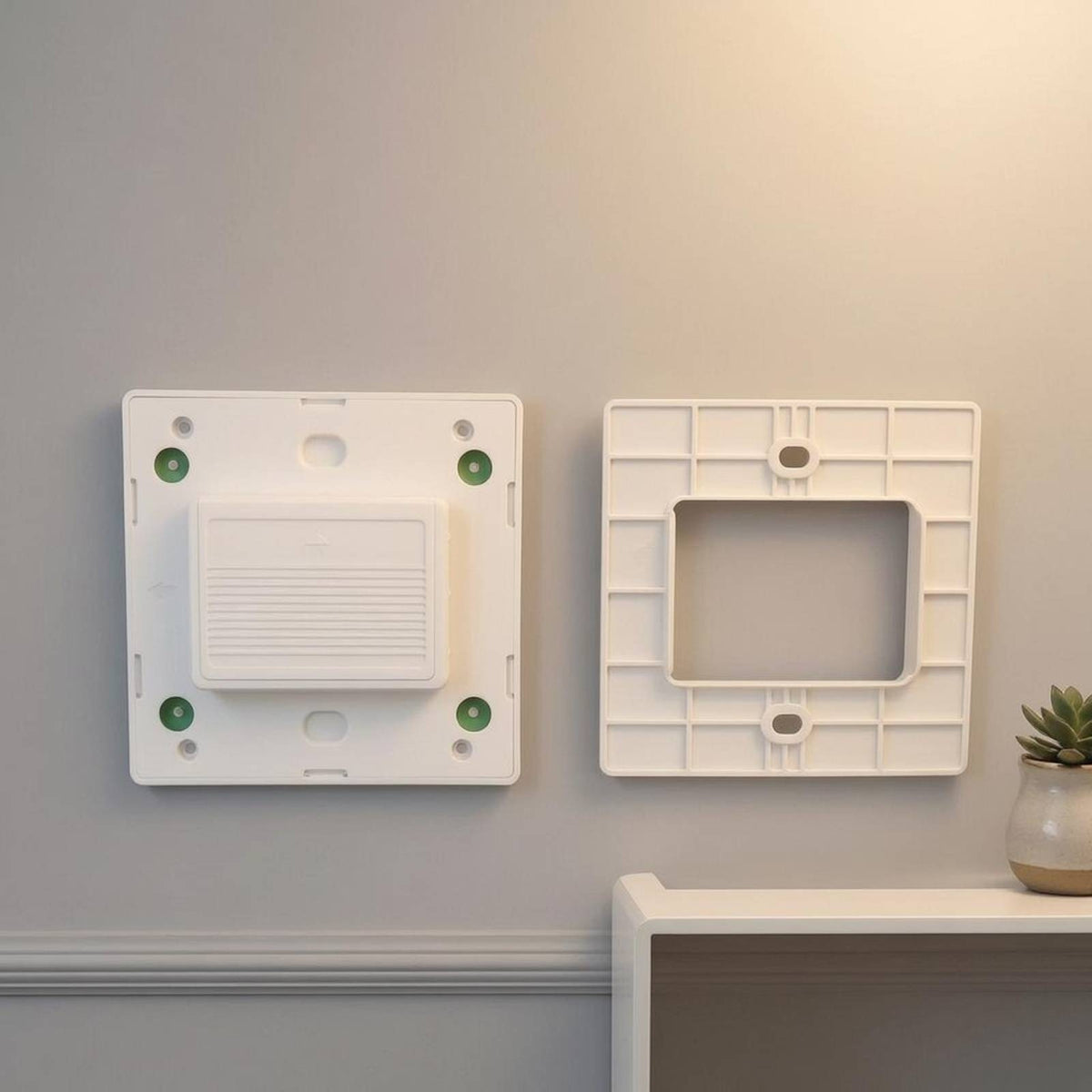 Smooth Plastic Ceiling Fan Wall Controller Square Fan Light Controller Rounded Corners
