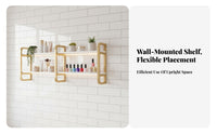 Nordic design Hexagonal Wall Organizer Multitier Display Rack Easy Installation Floating Shelf versatile Combination for Salon Owners, Homeowners, Plant Lovers, Living Room, Bedroom, Bathroom, Office