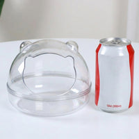 Clear Iridescent Hamster Sand Bath and Hamster Dig Box, Removable Base Hamster Bath, Portable Intermediate House for Syrian Hamsters and Gerbils