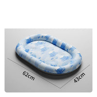 Raised Rim Oval Pet Bed Soft Oval Feline Bed Easy to Clean Cushion Nest Washable