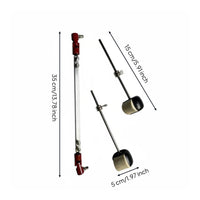 Double Bass Pedal Linkage Set Adjustable Bass Drum Beater Set Replacement Part Drum Pedal Connecting Rod for Drummers