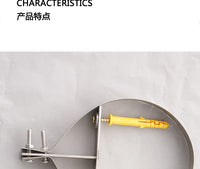 Chimney Bracket Stainless Steel Fixed Pipe Clamp for Wall-Hung Boilers, Stoves, Water Heaters, Range Hoods