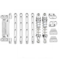Aluminum Rear Shock Absorption System Kit CNC-Machined Rear Shock Absorption System Upgrade Kit Polished Metal RC Car Part