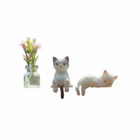 Great Gift Cute Cat Car Decoration Fade Resistant Cat Figurine for Office Desk