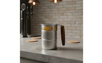 Wood Handle Mug Retro Style Camping Cup Lightweight Wood Handle Cup