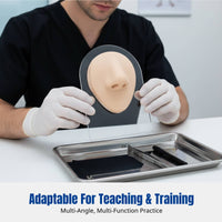 Multi-Part Silicone Facial Features Model, Ear, Nose, Eye, Brow, Tongue, Lip, Piercing Practice, Teaching Display