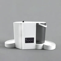 Large Capacity Pet Feeder Set Transparent Hopper Automatic Pet Feeder Anti-Skid Base for Home