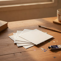 5 Pieces Watercolor Paper with Shimmery Edge Cotton Watercolor Board Textured Heavyweight for Artists, Painting, Sketching