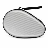 Zipper Closure Hard Shell Table Tennis Case Carbon-Fiber Style Table Tennis Paddle Case Textured Finish