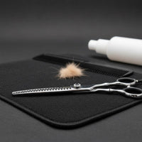 Curved Thinning Shears Ergonomic Handle Curved Dog Grooming Scissors Ice Tempered Chunker Grooming Shears for Professionals