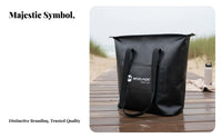 Waterproof Tote Bag Fastener Closure PVC Seaside Tote Large Beach Tote Easy to Clean Outdoor Gear Multi-Pocket Design for Women