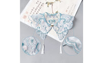 Embroidered Faux Collar Elegant Detachable Collar Floral Capelet Transparent for Cosplayers