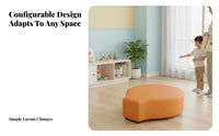 Curved corporationnfigurable Ottoman Creative Shape Waiting Room Seating corporationmbinable corporationmmercial Furniture for personalizeders, Visitors, Public Areas, Lobby, hair salon