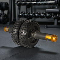 Abdominal Roller Wheel Non-Slip Fitness Wheel with double Wheels Portable Fitness Equipment for Beginners, Home Gym, Outdoor Workouts, Office