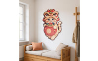 Wear-Resistant Feline Scratch Wall Sticker 5D Print Self-Adhesive Scratch Board Easy Install Vertical Scratching Mat No Drilling