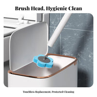 Toilet Brush Accesses Tight Corners Toilet Brush Set Hands Disposal