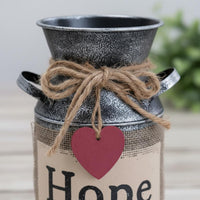 Galvanized Iron Flower Container Decorative Rustic Metal Planter Multipurpose Use Galvanized Bucket for Dining Table