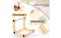 Wooden Embroidery Frame Stand Flexible Embroidery Frame Holder Smooth Cross Stitch Stand Handmade for Hobbyists