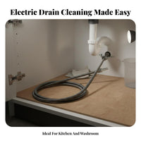 Heavy Duty Electric Drain Auger Double-Action Tip Drain Snake Power Drill Compatible for DIY Enthusiasts, Kitchen, Bathroom
