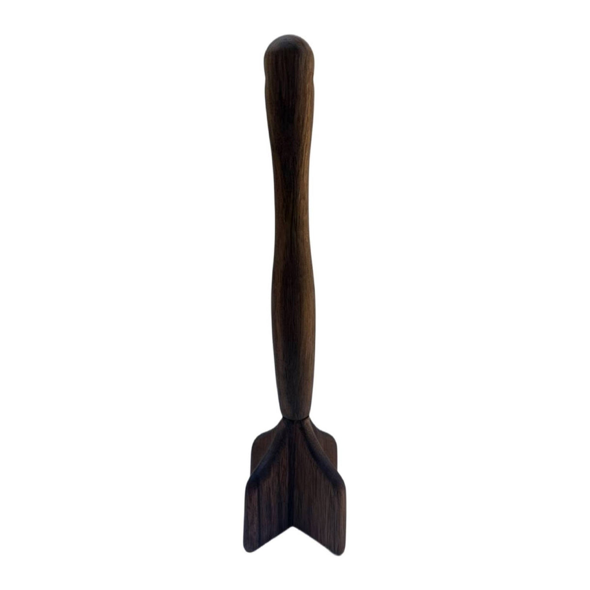Wooden Potato Masher with Teak Wood, Multipurpose Manual Crusher for Kitchen