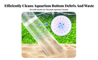 Manual Siphon Water Changer Feces Removal Aquarium Siphon Vacuum Strong Suction Hand Pump Water Changer for Pet Owners, Home
